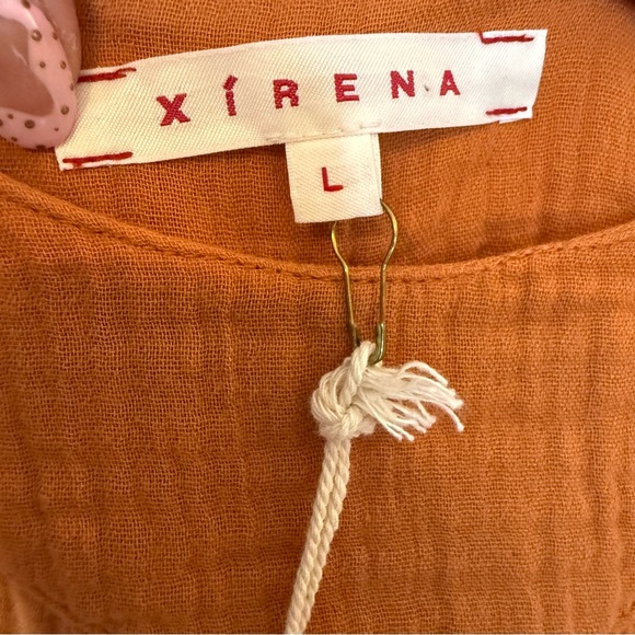 Xirena Rumi Cotton Gauze Tie Midi Dress in Beehive NWT Size Large - Picture 6 of 10